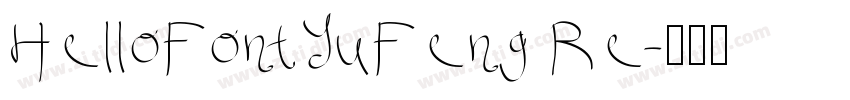 HelloFontYuFeng Re字体转换